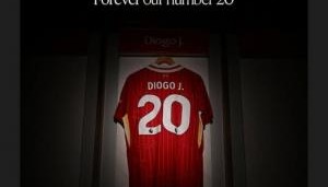 利物浦退役若塔20号球衣，阿诺德转发悼念：20∞❤️